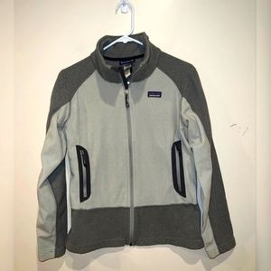 Patagonia Two Tone Gray Zip Front Fleece Sweater/Jacket